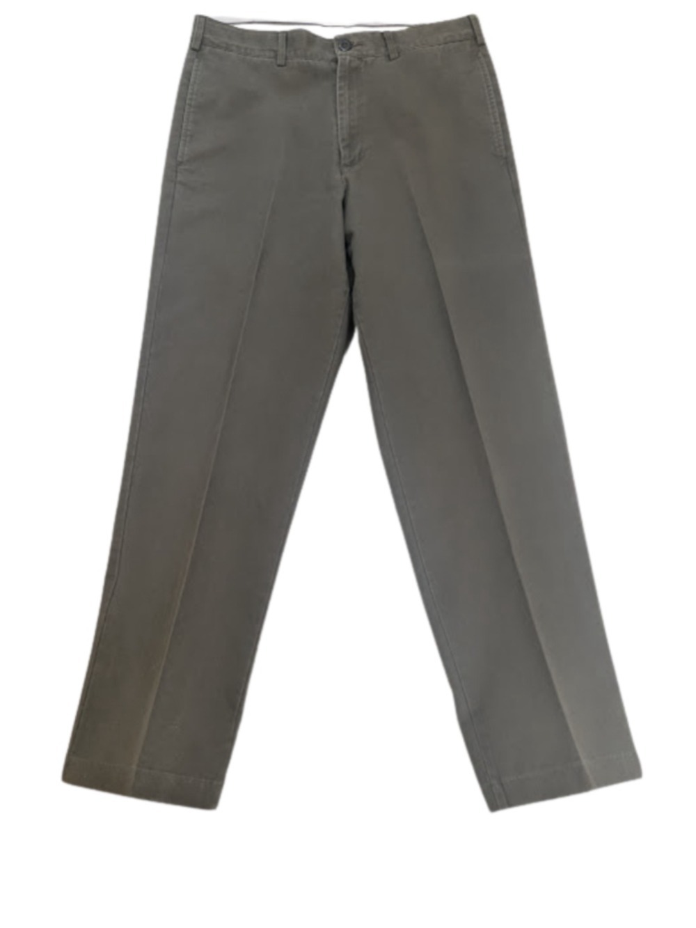 Lands End Gray Chino Pants Men's 33 Waist Traditional Fit Business Casual Preppy
